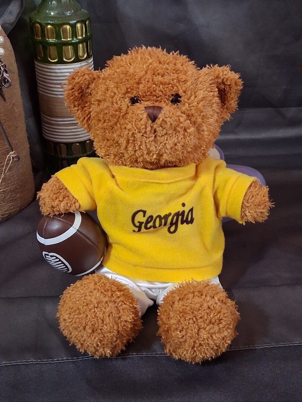 Vintage Steven Smith Georgia Football Teddy Bear Plush Stuffed Animal Souvenir